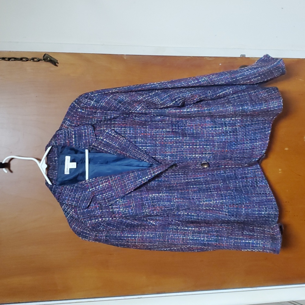 Coldwater Creek Womens Plus 22W Tweed Blazer Boucle Jacket